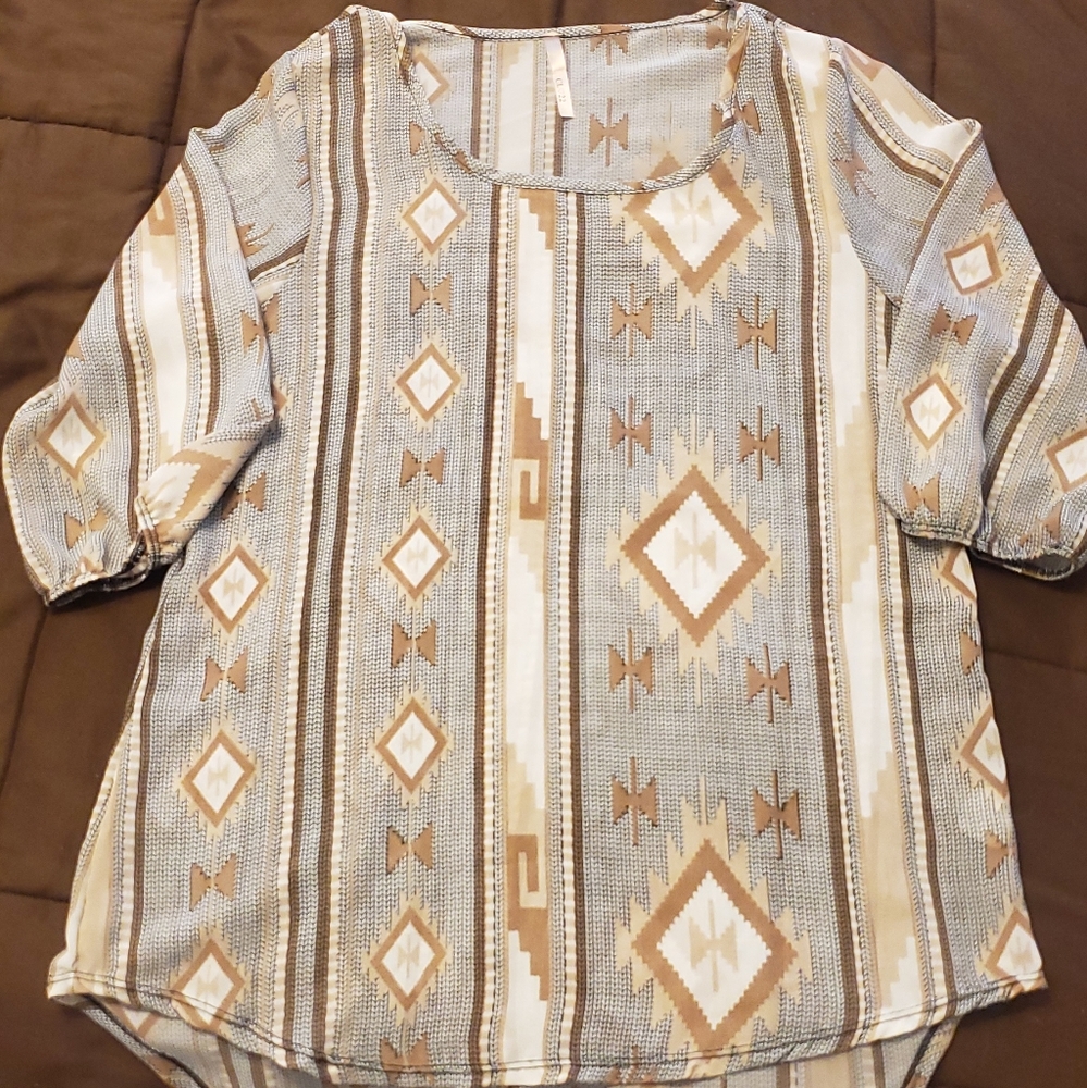 Aztec print blouse